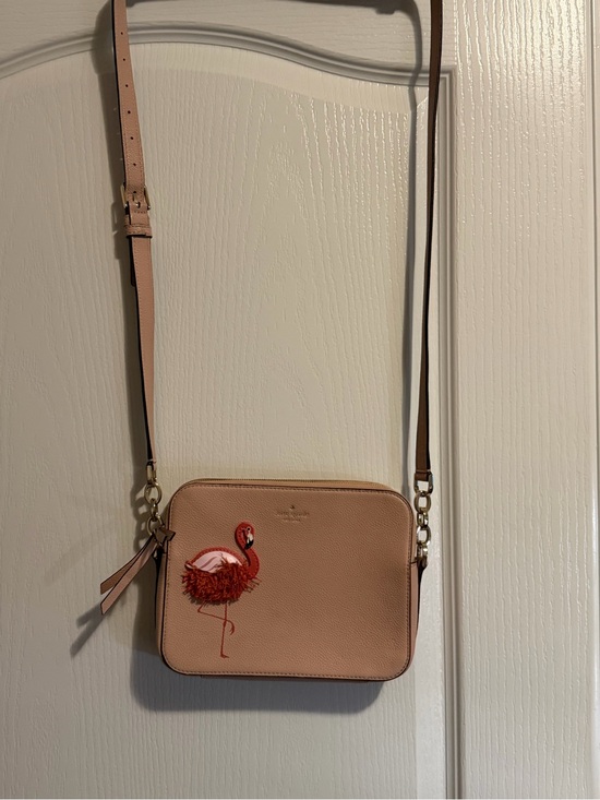kate spade Handbags - kate spade Blush Pink Leather Crossbody with Flamingo Patch